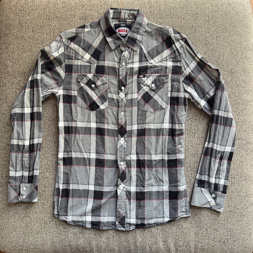 Bell Woven Long Sleeve Knox Gray Shirt [Read Description]
